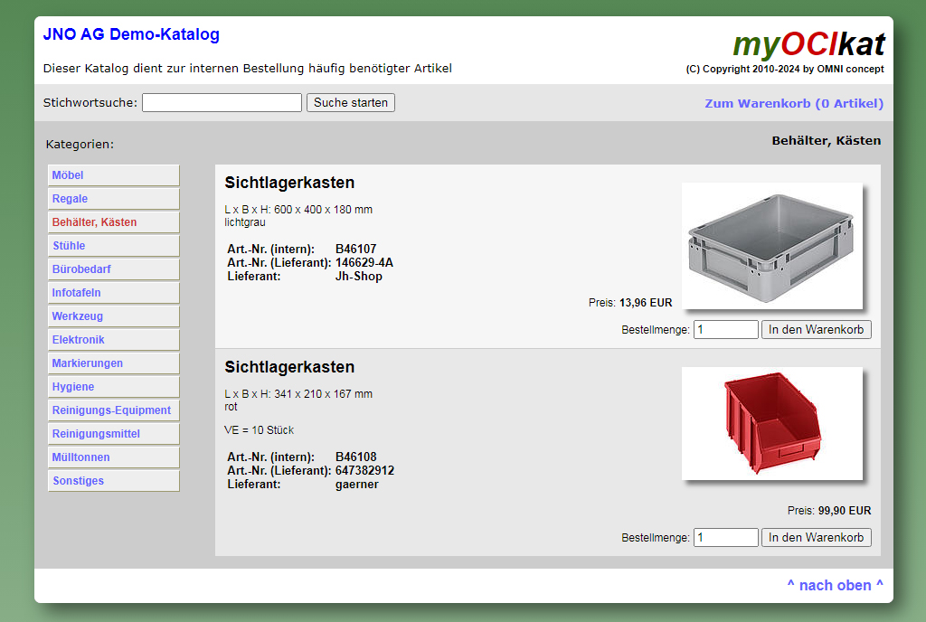 myOCIkat - Artikelanzeige